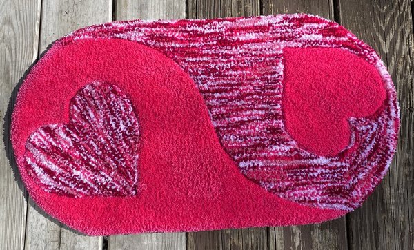 CUSTOM YING-YANG HEART RUG