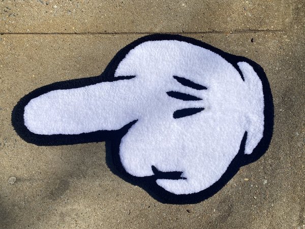CUSTOM MICKEY MIDDLE FINGER RUG